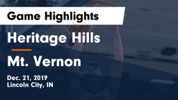 Heritage Hills  vs Mt. Vernon  Game Highlights - Dec. 21, 2019