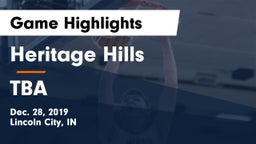 Heritage Hills  vs TBA Game Highlights - Dec. 28, 2019