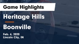 Heritage Hills  vs Boonville  Game Highlights - Feb. 6, 2020