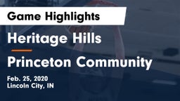 Heritage Hills  vs Princeton Community  Game Highlights - Feb. 25, 2020