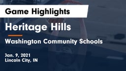 Heritage Hills  vs Washington Community Schools Game Highlights - Jan. 9, 2021