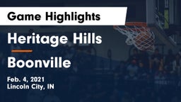 Heritage Hills  vs Boonville  Game Highlights - Feb. 4, 2021