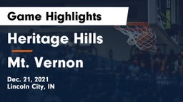 Heritage Hills  vs Mt. Vernon  Game Highlights - Dec. 21, 2021