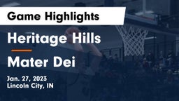 Heritage Hills  vs Mater Dei  Game Highlights - Jan. 27, 2023