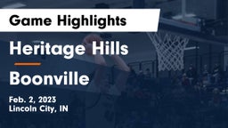 Heritage Hills  vs Boonville  Game Highlights - Feb. 2, 2023