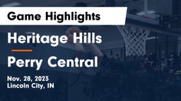 Heritage Hills  vs Perry Central  Game Highlights - Nov. 28, 2023