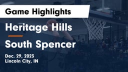 Heritage Hills  vs South Spencer  Game Highlights - Dec. 29, 2023