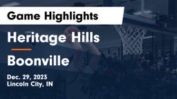 Heritage Hills  vs Boonville  Game Highlights - Dec. 29, 2023