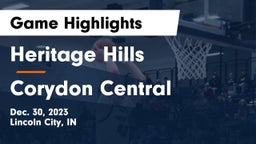 Heritage Hills  vs Corydon Central  Game Highlights - Dec. 30, 2023