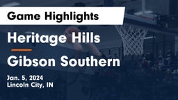 Heritage Hills  vs Gibson Southern  Game Highlights - Jan. 5, 2024