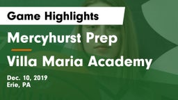 Mercyhurst Prep  vs Villa Maria Academy Game Highlights - Dec. 10, 2019