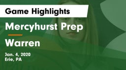 Mercyhurst Prep  vs Warren  Game Highlights - Jan. 4, 2020