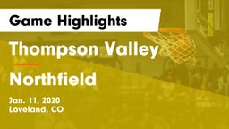 Thompson Valley  vs Northfield  Game Highlights - Jan. 11, 2020