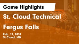 St. Cloud Technical  vs Fergus Falls  Game Highlights - Feb. 13, 2018