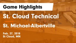St. Cloud Technical  vs St. Michael-Albertville  Game Highlights - Feb. 27, 2018