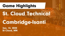 St. Cloud Technical  vs Cambridge-Isanti  Game Highlights - Jan. 14, 2020