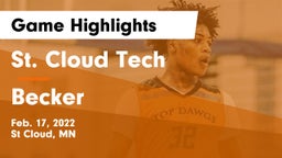 St. Cloud Tech vs Becker  Game Highlights - Feb. 17, 2022