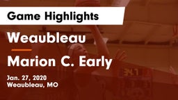 Weaubleau  vs Marion C. Early Game Highlights - Jan. 27, 2020