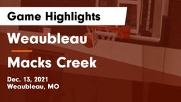 Weaubleau  vs Macks Creek  Game Highlights - Dec. 13, 2021