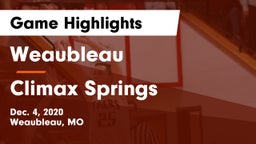Weaubleau  vs ****** Springs Game Highlights - Dec. 4, 2020
