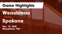 Weaubleau  vs Spokane  Game Highlights - Dec. 19, 2020