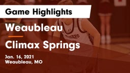 Weaubleau  vs ****** Springs Game Highlights - Jan. 16, 2021