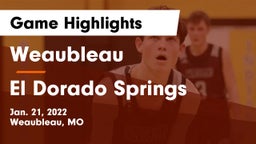 Weaubleau  vs El Dorado Springs  Game Highlights - Jan. 21, 2022