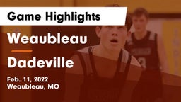 Weaubleau  vs Dadeville  Game Highlights - Feb. 11, 2022