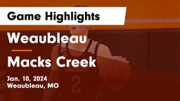 Weaubleau  vs Macks Creek  Game Highlights - Jan. 10, 2024