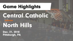 Central Catholic  vs North Hills  Game Highlights - Dec. 21, 2018