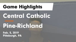 Central Catholic  vs Pine-Richland  Game Highlights - Feb. 5, 2019