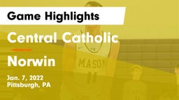 Central Catholic  vs Norwin  Game Highlights - Jan. 7, 2022