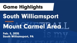 South Williamsport  vs Mount Carmel Area  Game Highlights - Feb. 5, 2020