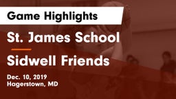 St. James School vs Sidwell Friends  Game Highlights - Dec. 10, 2019