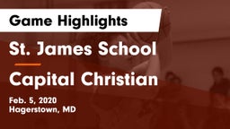 St. James School vs Capital Christian  Game Highlights - Feb. 5, 2020