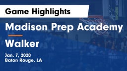 Madison Prep Academy vs Walker  Game Highlights - Jan. 7, 2020