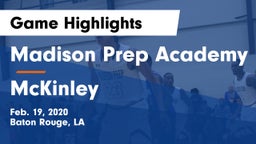 Madison Prep Academy vs McKinley  Game Highlights - Feb. 19, 2020