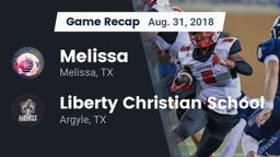 Recap: Melissa  vs. Liberty Christian School  2018