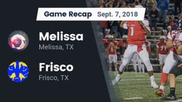 Recap: Melissa  vs. Frisco  2018