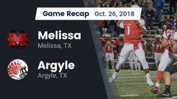 Recap: Melissa  vs. Argyle  2018