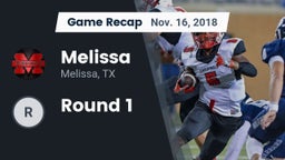 Recap: Melissa  vs. Round 1 2018