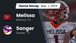 Recap: Melissa  vs. Sanger  2019