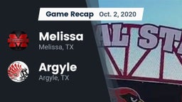 Recap: Melissa  vs. Argyle  2020