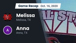 Recap: Melissa  vs. Anna  2020