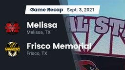 Recap: Melissa  vs. Frisco Memorial  2021