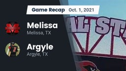 Recap: Melissa  vs. Argyle  2021