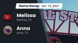 Recap: Melissa  vs. Anna  2021