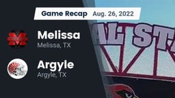 Recap: Melissa  vs. Argyle  2022