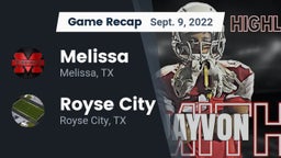 Recap: Melissa  vs. Royse City  2022