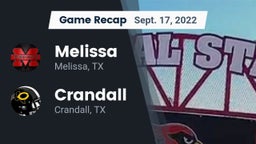 Recap: Melissa  vs. Crandall  2022
